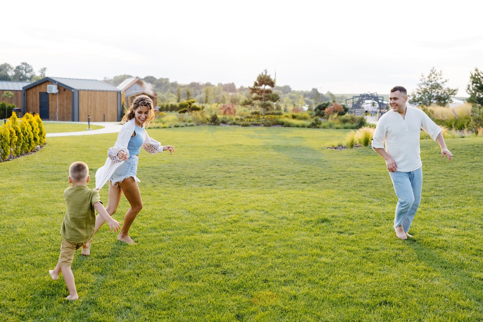 Family Playing Games On Grass Affected By Cayenne Pepper Resized