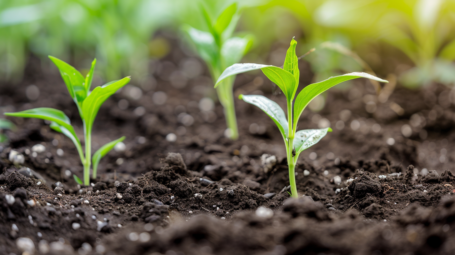 Plants Growing Up In Sandy Soil